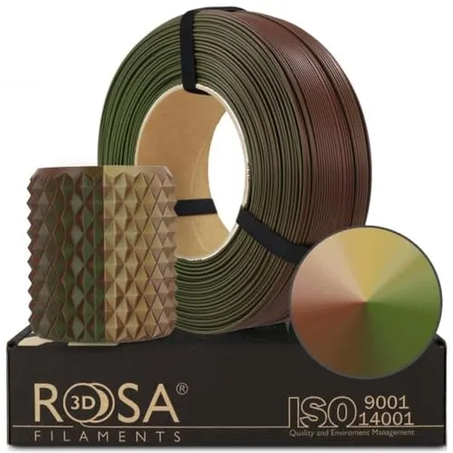 ROSA3D PLA Magic Filament 1.75 mm für 3D Drucker | Leicht Matt PLA 3D Drucker Filament | Army Refill 1 kg
