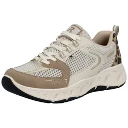 Rieker Damen Sneaker Beige – Extra Weit mit Leo-Print in beige von Rieker