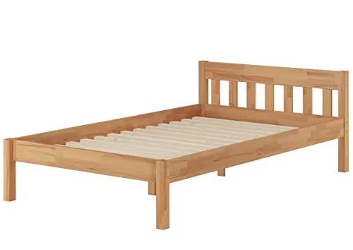 Erst-Holz®Massivholzbett Echtholzbett Holzbett 120x220 Buche Zubehör wählbar V-60.83-12-220Rollrost inkl.