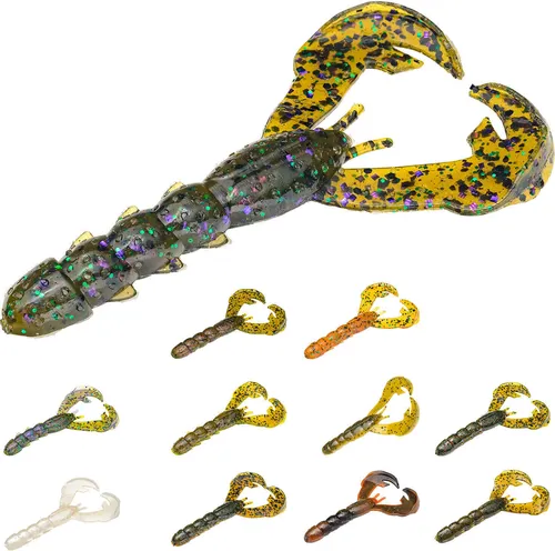 Strike King Rage Baby Craw 7,5cm - 9 Gummikrebse, Strike King Farbe:Candy Craw