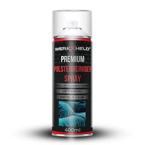 WerkXheld Polsterreiniger Spray (400ml) – Hochwirksamer Teppichreiniger & Auto Polsterreiniger | Sofa Reiniger, Mikrofaser Reiniger | Fleckenentferner für Textilien & Autositze