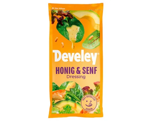 Develey Saucen, Develey Honig Senf Dressing Salatsauce süß würziger Power 75ml