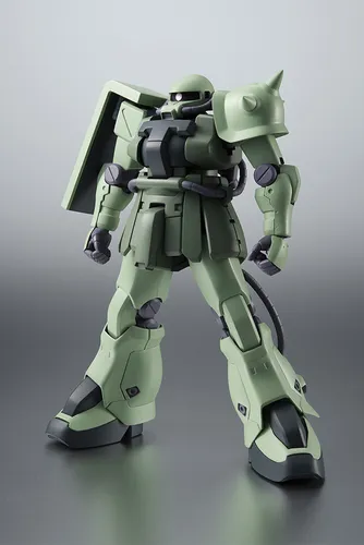 TAMASHII NATIONS Bandai Tamashi Nations – MS-06F-2ZAKU II F-2 Typ A.N.I.M.E - Roboter-Modellbausatz des legendären Zaku II F-2 mit abnehmbaren Waffen, perfekt für Sammler und Action-Szenen dank zusätzlicher Effekte und Zubehör.