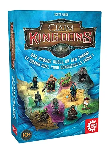 Game Factory 646269 Claim Kingdoms, das große Duell um den Thron! Legespiel für 2 Personen, Gesellschaftsspiel