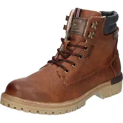 MUSTANG Herren Stiefel Cognac EU 44 - Herren-Stiefel mit warmem Teddyfleece-Futter und praktischem Innenseitigen Reißverschluss für schnellen Einstieg und hohen Tragekomfort.