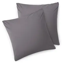 Blumtal Kissenbezug, Grau, Textil, Quadratisch, 80x80 cm, Oeko-Tex® Standard 100, Wohntextilien, Bezüge, Kissenbezüge