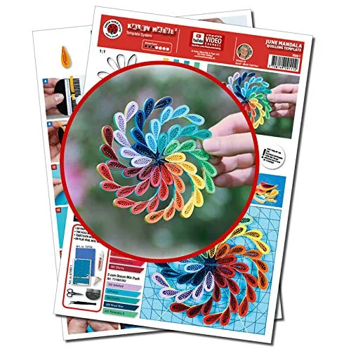 Karen Marie Klip Papirmuseets By A/S Quilling Template, Juni Mandala