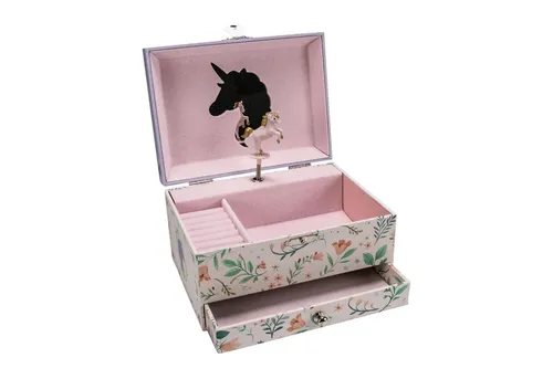 GICO Spielzeug-Arztkoffer GICO Einhorn Schmuckkästchen Rosa-Lila – Spieluhr & Schublade - 92067