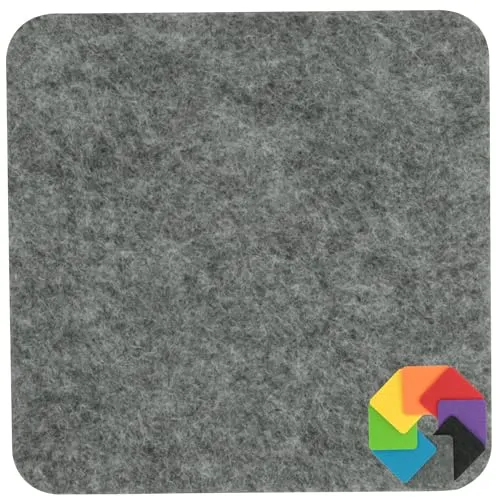 Design Filz Untersetzer eckig in grau von BIASTO