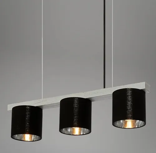 Briloner Pendelleuchte - Antik-Silber mit 3 Lichtern - Deckenlampe im antiken Stil, ideal für jedes Zimmer. Mit 3 E14 Fassungen für individuelle Lichtgestaltung und elegantem Stoffschirm in antik-silber.