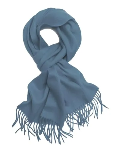 Damenschal Kaschmirschal Damen Schal Wolle Kaschmir Cashmere Schal Winterschal Wollschal - Blau Mittelblau