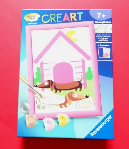 Ravensburger Malen nach Zahlen CHARMANTE DACKEL 13 x 18 cm von Ravensburger