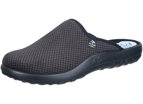 Fly Flot Hausschuhe - Bequeme Hausschuhe aus Textil in Braun, Größe 43 EU - Herren-Pantoletten aus hochwertigem Textil, ideal für gemütliche Stunden zu Hause. Schlupfschuh-Design für einfachen Einstieg und höchsten Komfort.