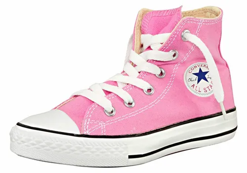 Converse Unisex-Kinder Chuck Taylor All Star High Sneaker, Pink (Pink 650) - Sneaker für Kinder mit weicher Schaumstoff-Einlegesohle für ganztägigen Komfort. Leichte Plateau-Sohle für zusätzlichen Style und Höhe, ideal für aktive Kids.