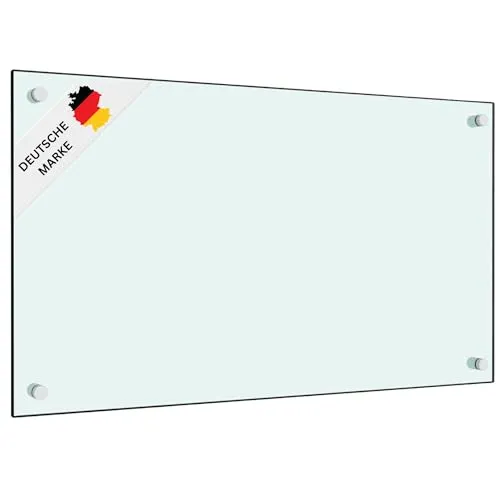 DELUKE® Küchenrückwand Glas - 90x40cm Weiß | Wandverklediung Küche Wandschutz Spritzschutz Herdspritzschutz Glasplatte Rückwandküche Küchenwand Design