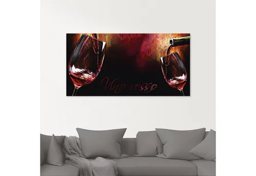 Artland Glasbild Wein - Rotwein, Getränke (1 St), in verschiedenen Größen