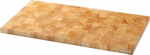 Continenta Schneidebrett aus Gummibaumholz mit Gummifüßen 54x29cm - Schneidebrett aus hochwertigem Gummibaumholz, mit rutschfesten Gummifüßen für sicheren Stand. Pflegeleicht und ideal für die moderne Küche.