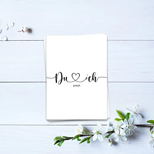 Ulrike Wathling Du, ich, passt | Postkarte, Verliebt, Liebe, Grußkarte, Set:Einzel