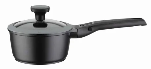 GSW Induktion Kochtopf Bratpfanne Stielkasserole Easy Click Ø 16 cm - Brat- & Grillpfannen, optimierte Hitzeverteilung auf allen Herdarten – ideal für Induktionskochfelder, leichtes Aluguss-Material für müheloses Kochen.