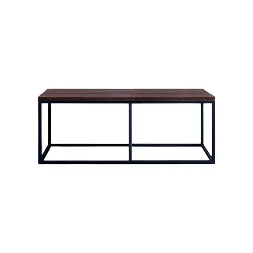 Industrielle Sitzbank 120 cm - Esstischbank aus Metall - Stilvolle Sitzbank für Esszimmer und Küche, aus robustem Eisen und Faserplatte, ideal für einen modernen Industrial Look.