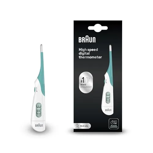 Braun High Speed Digitalthermometer PRT1000 - Fieberthermometer für Babys mit 3-in-1 Messfunktion: schnell, präzise und sanft – ideal für die Anwendung bei Babys und Kindern.