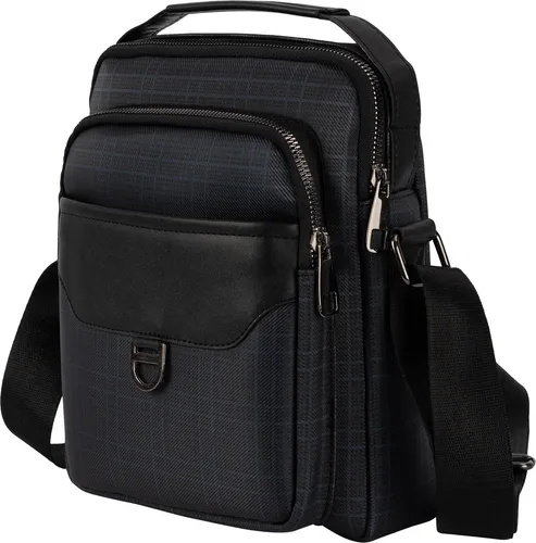 EAAKIE Herrentasche Flugbegleiter Schultertasche Umhängetasche Blau