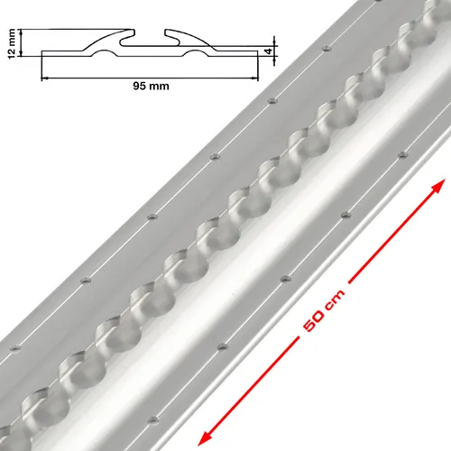 Airline Schiene, 50 cm lang, extrabreit
