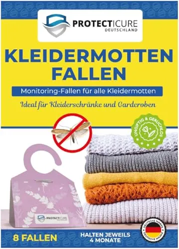 Protecticure Hochwertige Kleidermottenfallen