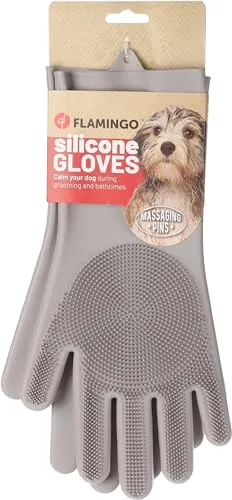 Flamingo Propo Waschhandschuh – 3-in-1 Silikonhandschuh für Hunde | Reinigt, massiert und fördert die Durchblutung!