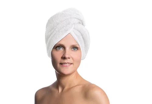 ZOLLNER Turban-Handtuch, Walkfrottier (1-St), 23 x 64 cm, 100% Baumwolle, mit Knopfverschluss