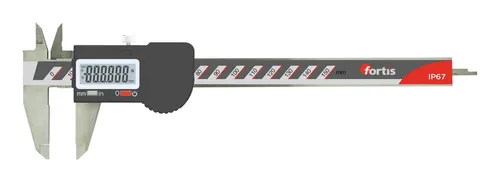 Fortis digitaler Messschieber 150/0,01 mm IP67 - Präziser Messschieber mit IP67 Schutz, ideal für feuchte Umgebungen und genaue Messungen in der Werkstatt oder im Labor.