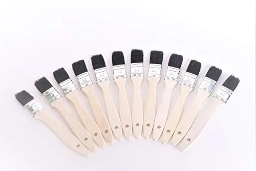 Flachpinsel 25 mm Pinsel für Kleber und Basteln Lackierpinsel Lasurpinsel 12 x