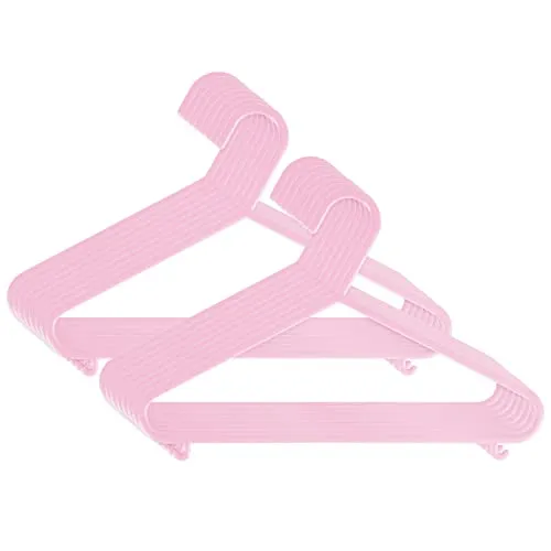 Bieco Kinder Kleiderbügel Rosa 16 STK - Kinder Kleiderbügel Kunststoff - Kleiderbügel Babykleidung - Kleiderbügel für Baby - Bügel pink - Kinderkleiderbügel Plastik - Kleiderbügel Pink Hangers