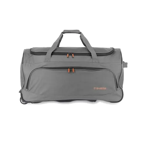 travelite Trolley Reisetasche mit Rollen – Sporttasche Basics Fresh, 71 cm, 89 Liter - Reisetasche mit 89 Litern Volumen, ideal für Reisen und Sport. Dank 2 leichtläufiger Komfortrollen und flexiblem Material einfach zu transportieren und verstauen.