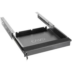 CAVO Schublade Unterbau Laptop-Schublade schwarz abschließbar Tischschublade (1 St), Tisch Dokumentenschublade 480 x 446 x 80 mm schwarz 48 cm x 8 cm x 44.6 cm