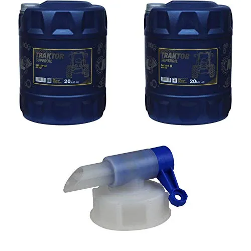 2x20L MANNOL Motoröl Traktor Superoil API CD 15W-40 Engine Oil inkl Auslaufhahn