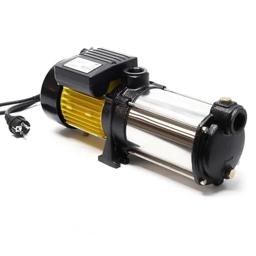 Wiltec Mehrstufige Kreiselpumpe 6600l/h 900W - Wasserpumpen - Leistungsstarke Pumpe mit 6600 l/h Fördermenge, ideal für Hauswasserwerke und Garten, robuste Bauweise für langlebige Nutzung.