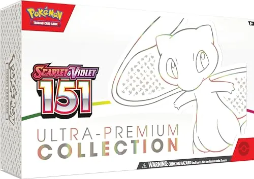 Pokémon 151 Ultra Premium Collection - Mythisches Mew Ex und Mewtwo Promo-Karte, 16 Boosterpacks und exklusive Spielmatte für Sammler und Spieler