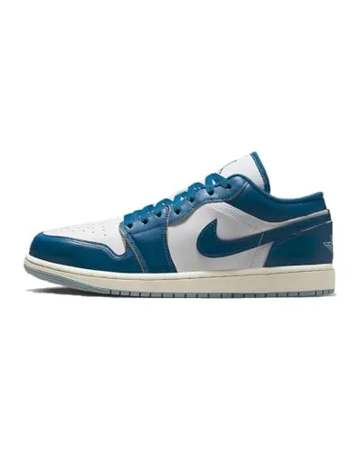 Nike Air Jordan 1 Low SE Herren Trainers FN5214 Sneakers Schuhe (UK 10 US 11 EU 45, White Industrial Blue 141)