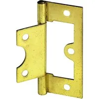 Hettich Lamellentürscharnier 63 mm x 25 mm Stahl vermessingt 2 Stück