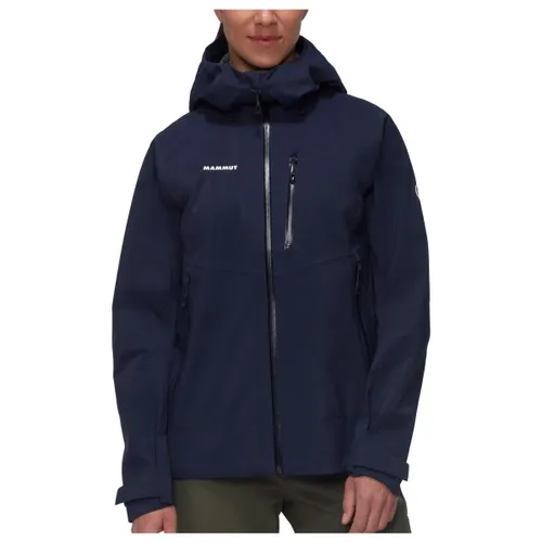 Mammut Alto Guide HS Hooded Jacket Women Marine (XL) - Hochwertige Hardshelljacke für Frauen, ideal für Wandern und Bergsteigen. Atmungsaktiv, wasserdicht und PFC-frei mit praktischen Features wie helmtauglicher Kapuze und unterarmbelüftung.