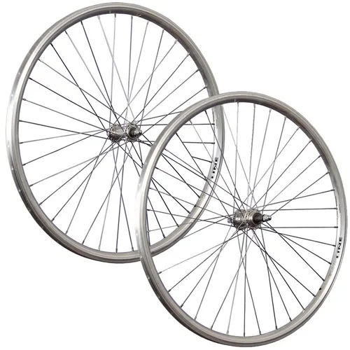 Laufrad 28 Zoll Satz Set Fahrrad Hohlkammerfelge 5-9 fach Schraubkranz silber