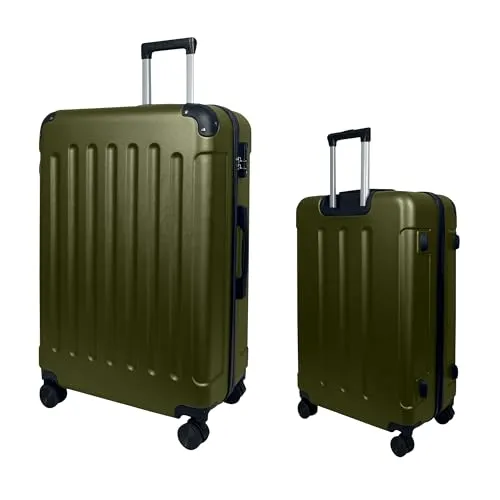 MY TRAVEL BAG Hartschalen-Koffer Set (75cm, Khaki) mit 360° Rollen