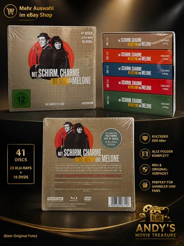 Vorbestellung: Mit Schirm, Charme und Melone - Die 60er (Blu-ray + DVD) - Kultfilm der 60er Jahre auf Blu-ray und DVD, FSK ab 12, inklusive deutscher und englischer Tonspur für unvergessliche Filmabende.