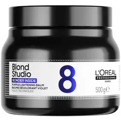L'Oréal Blond Studio Bonder Inside Purple Lightening Balm 500g - Haarfarben: Ammoniakfreie Blondierungscreme mit effektiver Formel für strahlendes Blond, geeignet für alle Haartypen, Inhalt: 500 ml.