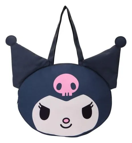 SANRIO Kuromi Oversize Canvas Tote B - Stylische Oversize Canvas Tote von SANRIO mit Kuromi-Motiv, ideal für den täglichen Gebrauch und perfekt für einen trendbewussten Look.