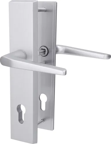 Alpertec Schutzbeschlag Tira Drücker/Drücker Aluminium silber 72 mm