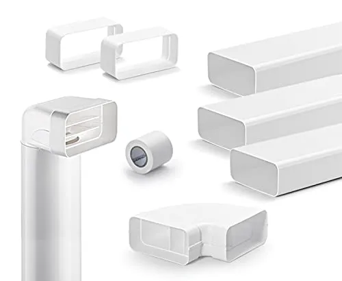 COMPAIR® flow 125 Flachkanal Set-2 - Backofen- & Herdteile, ideal für effiziente Abluft in der Küche mit hochwertigem Dunstabzugssystem.