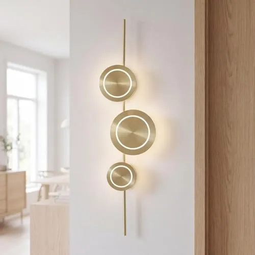 Licht-Erlebnisse Wandleuchte BRAUBIRN, LED in Gold