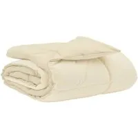 vidaXL Gepolsterte Sommerdecke Creme 220x240 cm aus Mikrofaser - Moderne gepolsterte Sommerdecke aus weicher Mikrofaser, atmungsaktiv und pflegeleicht. Ideal für warme Nächte, mit elegantem Design und hohem Komfort für dein Schlafzimmer.